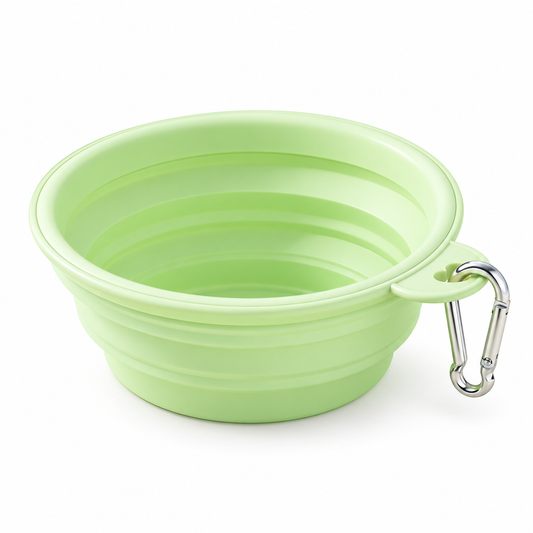 Collapsible Travel Pet Bowl with Clip