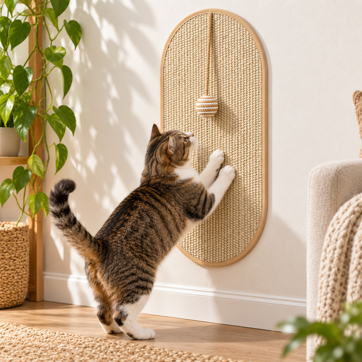 Natural Sisal Wall & Floor Cat Scratch Mat