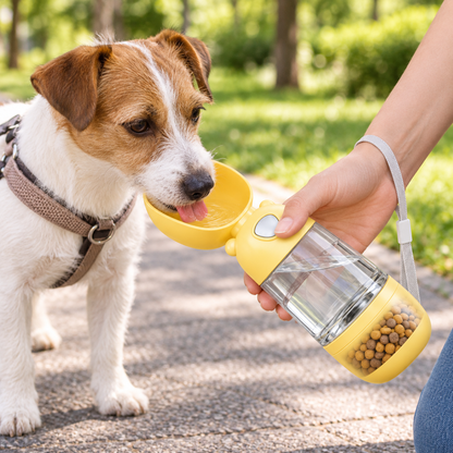 2-in-1 Portable Pet Water & Food Bottle