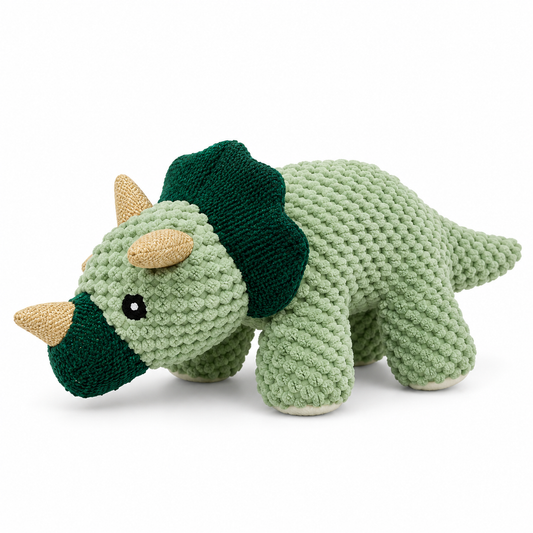 Crinkle Plush Dinosaur Dog Toy