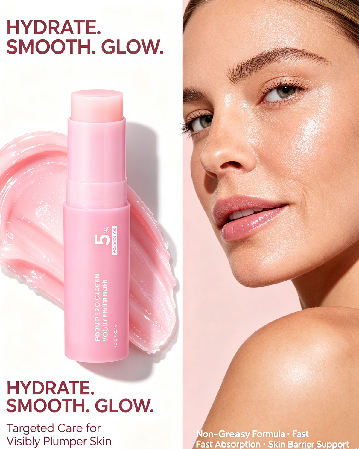 Collagen Volume Multi Balm: The Needle-Free Filler-Alternative Stick for Fuller, Glass-Like Skin