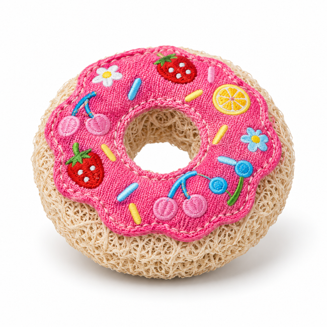 Natural Loofah Donut Cat Chew Toy
