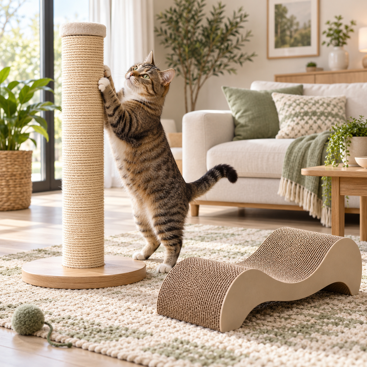 Cat scratching posts and boards